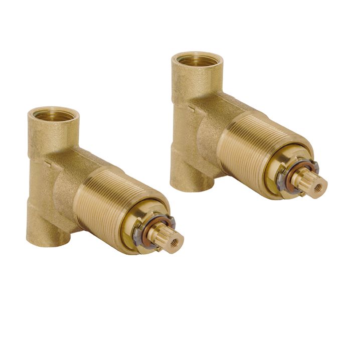 Helvex - Llaves Empotrar E-60-Aq Rosc. S/Chap.