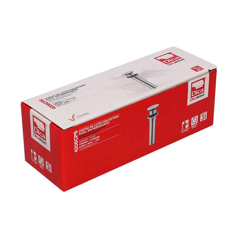 Urrea - Contra P/Lav. Push Fig. 4206Cps Cromo S/Reb